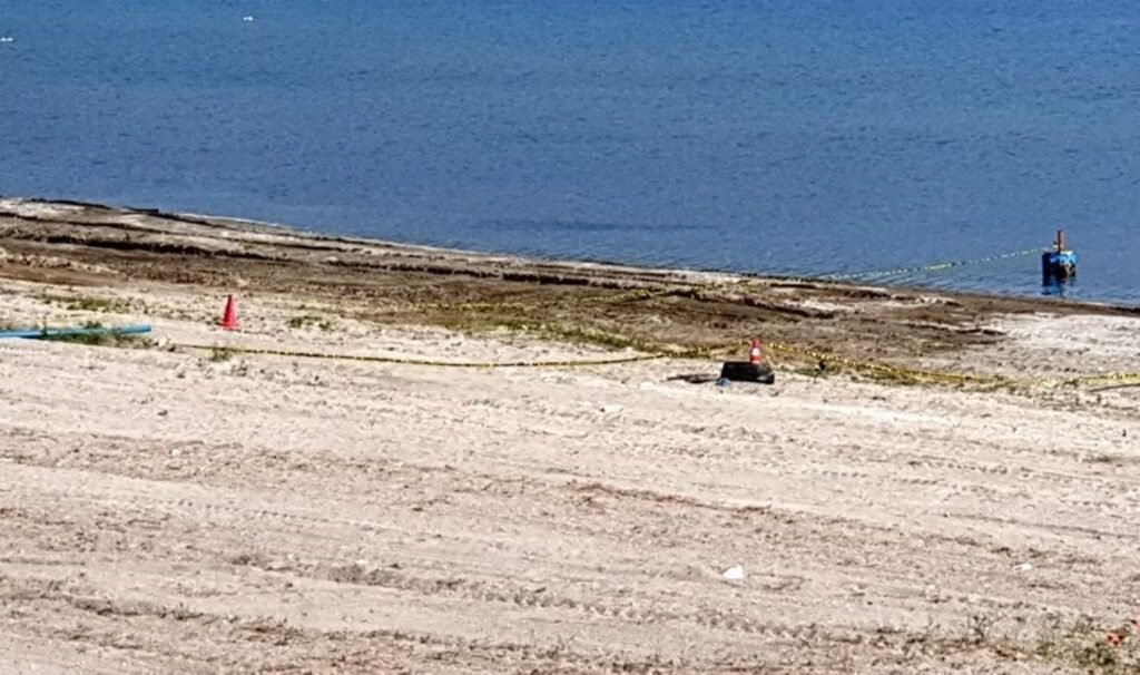 Gölde el bombası paniği… Plaj girişe kapatıldı!