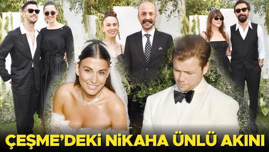 5 yıllık aşkta mutlu son… Çeşme’deki nikaha ünlü akını