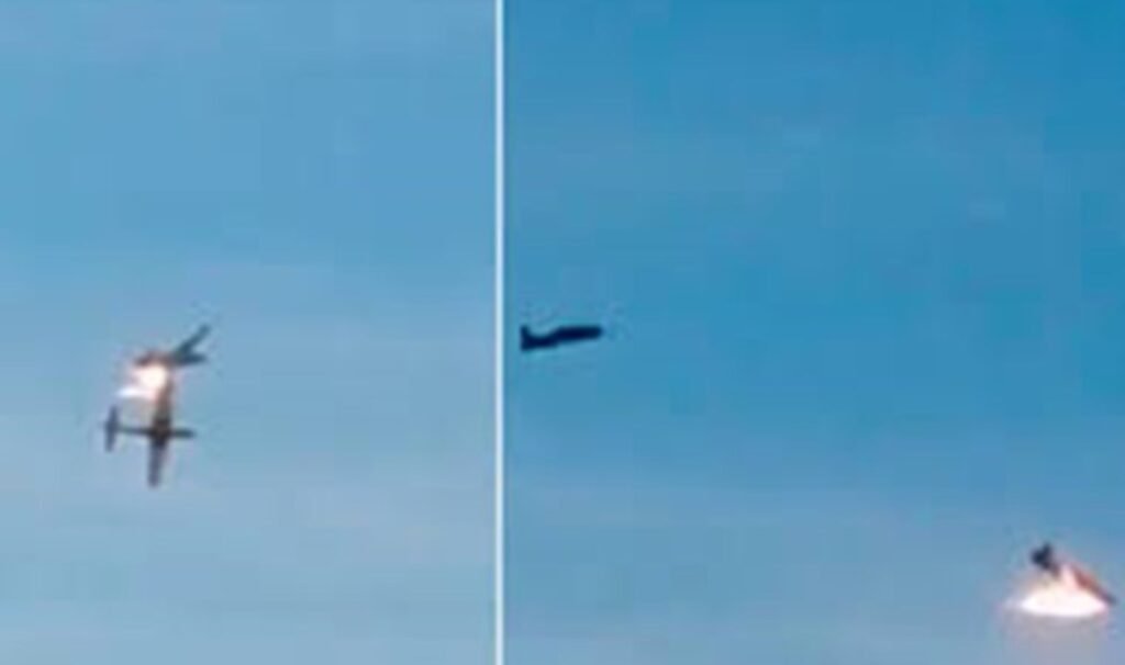 İki uçak havada çarpıştı: Pilotlardan biri öldü!