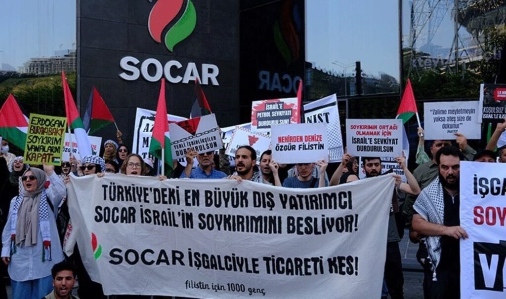 SOCAR’ı protesto eden Filistin İçin Bin Genç’ten 10 kişi gözaltına alındı