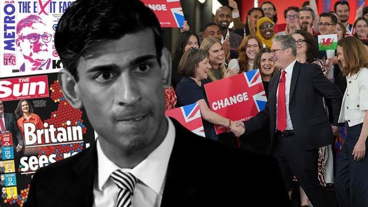 İngiltere’de İşçi partisi zaferini ilan etti, Rishi Sunak özür diledi!