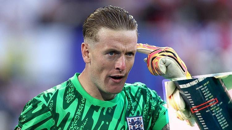 İngiltere’de Pickford’un penaltılara özel hazırlığı! Rakiplerini termosa yazmış