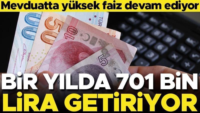 Mevduat faizlerindeki yükseklik sürüyor… 1 ayda 42 bin lira net faiz getirisi