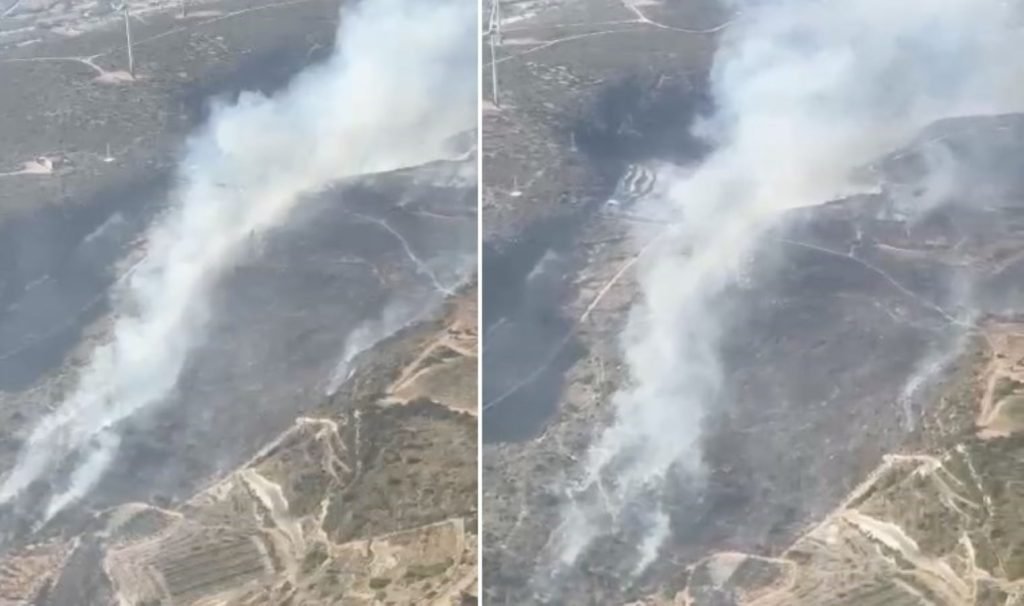 Çeşme’de orman dışı alanda çıkan yangın: Havadan ve karadan müdahale sürüyor