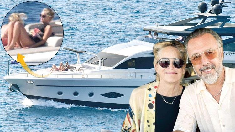 Sharon Stone lüks yatla Bodrum çeşidinde