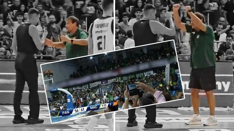 Ergin Ataman çılgına döndü: ‘Beni oyundan ihraç edin!’ | Tribünde açılan skandal pankart sonrası…