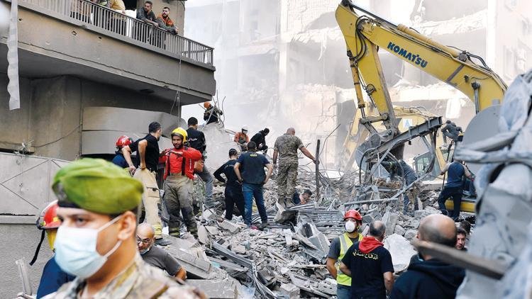 Beyrut’un merkezine sığınak delen bomba… İsrail basını: Gaye Hizbullah önderiydi