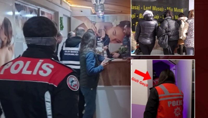 Gizli geçitli VIP odalar! Masaj salonlarına fuhuş baskını, 34 kadın kurtarıldı