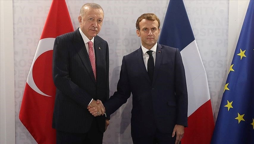 Cumhurbaşkanı Erdoğan, Fransa Cumhurbaşkanı Macron ile görüştü