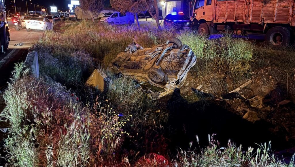 Kahramanmaraş’ta araba takla attı: Bir ölü