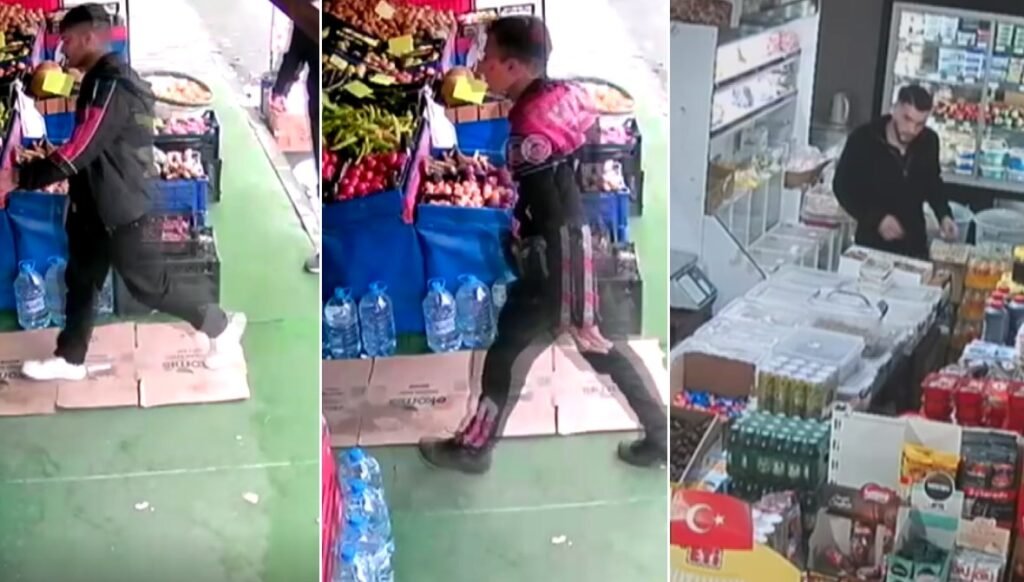 İki torbacının marketteki oyununu polisin dikkati bozdu