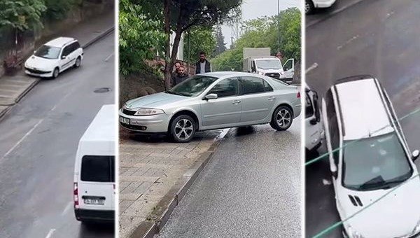 Otobüs mazot sızdırınca araçlar duramadı