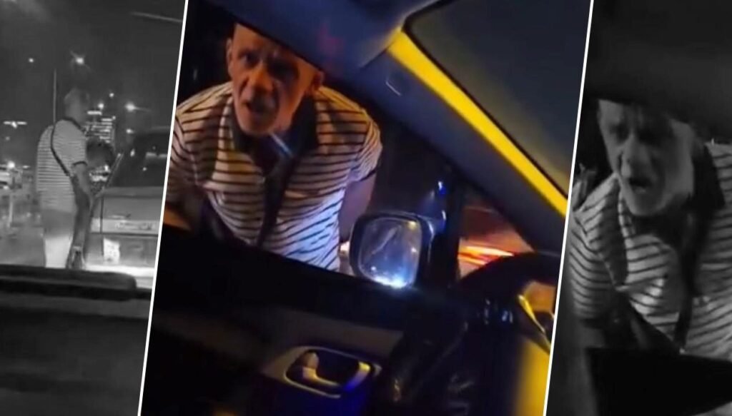 Otomobilin önünü kesti, sürücüye korku dolu anlar yaşattı