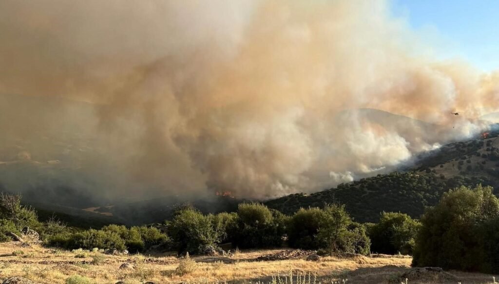 Manisa’daki yangın Uşak’a doğru ilerliyor: Bir köy boşaltılıyor