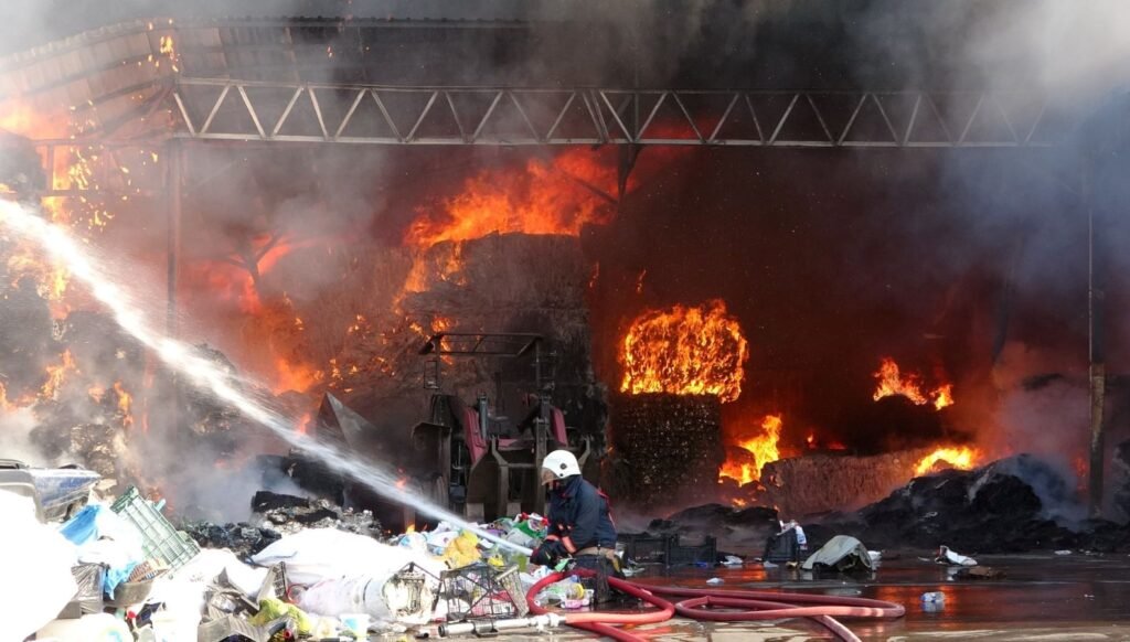 Ordu’da geri dönüşüm tesisinde yangın