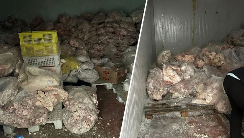 Gıda deposunda mide bulandıran görüntüler