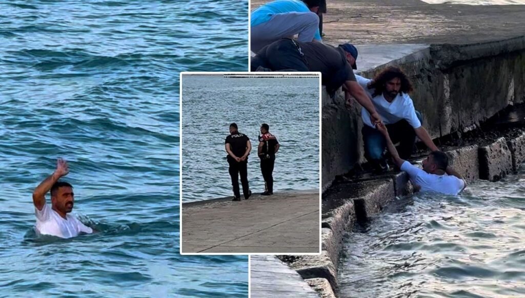 Sahilde ilginç an: Polisten kaçarken denize atladı, uzun süre dönmedi