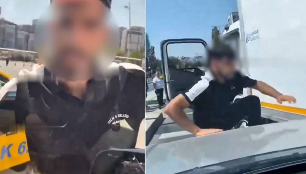 Trafikte dehşet anları: Önünü kestiği kadın sürücüye kabusu yaşattı