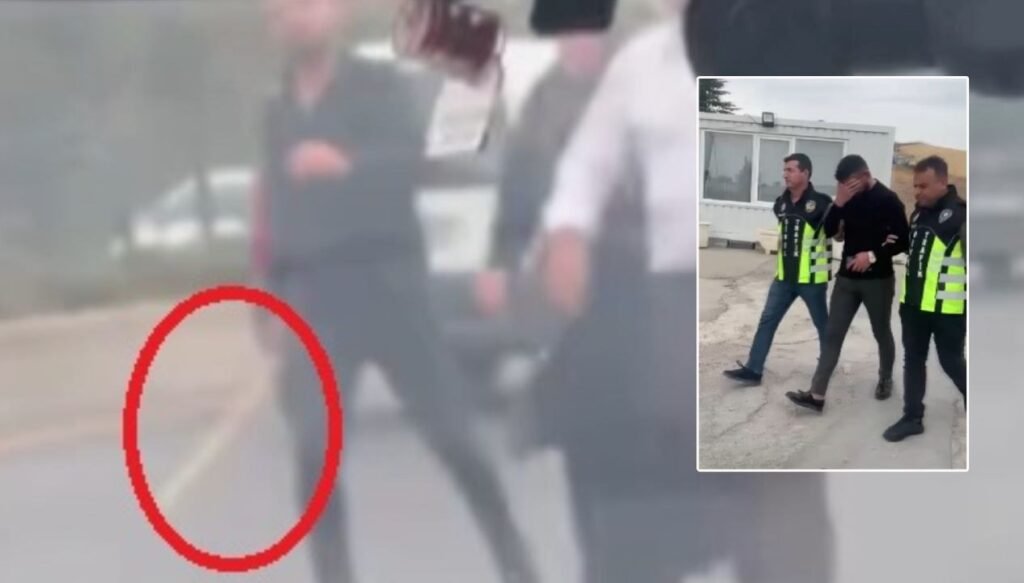 Ankara’da elinde sopayla trafiği tehlikeye atan sürücü yakalandı