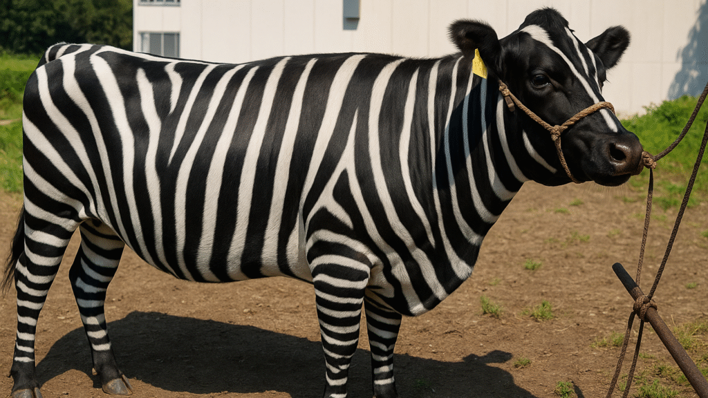 Japon araştırmacılar, inekleri zebralar gibi boyayarak Ig Nobel Ödülü kazandı