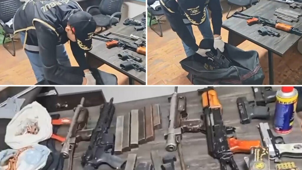 Kar maskesi harekete geçirdi, polis cephanelik buldu