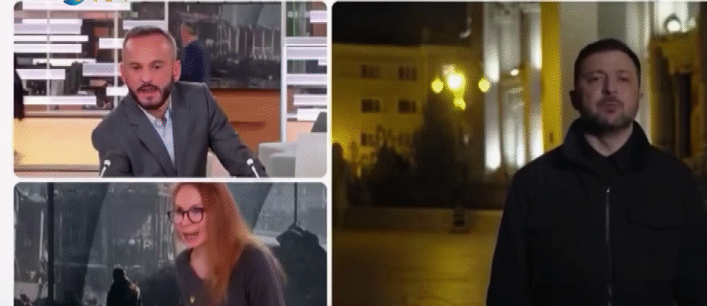 Zelenski ile canlı yayın sırasında bomba alarmı