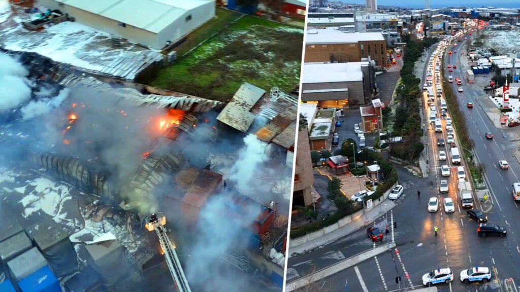 Esenyurt’ta fabrika yangını. Alevlerle mücadele saatlerdir sürüyor, bölgede trafik çok yoğun