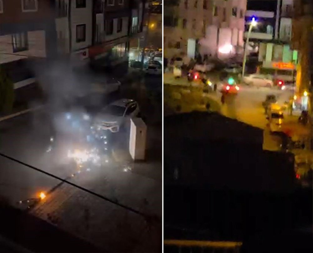 Arnavutköy’de korku dolu anlar. Elektrik kabloları bomba gibi patladı