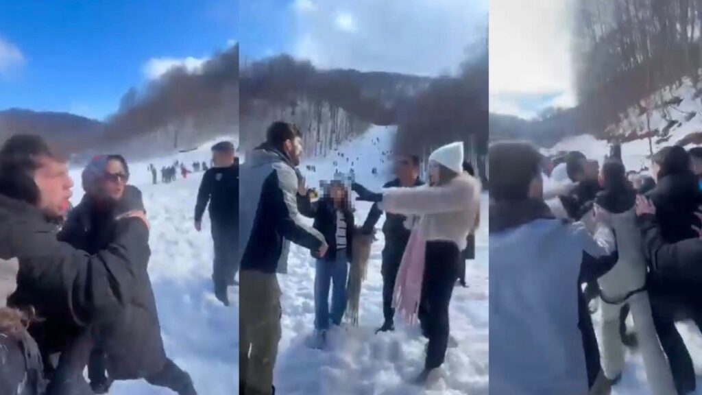 ATV turu düzenlediler, çocuklarının yanında babalarını dövdüler