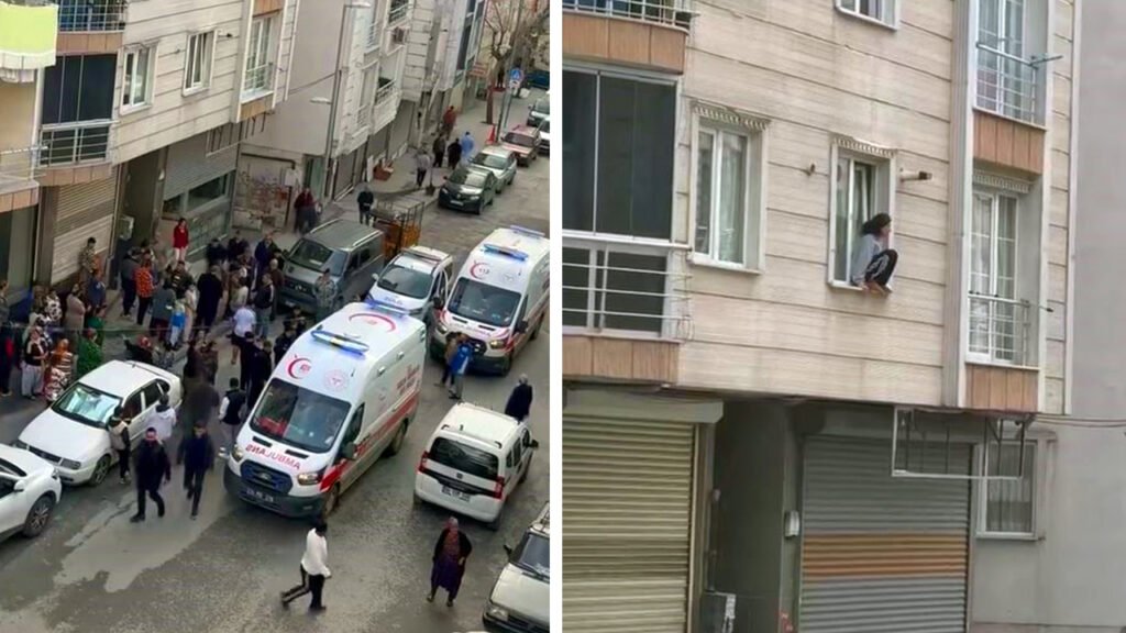Esenyurt’ta dehşet anı: Eşinin şiddetinden kurtulmak için camdan atladı
