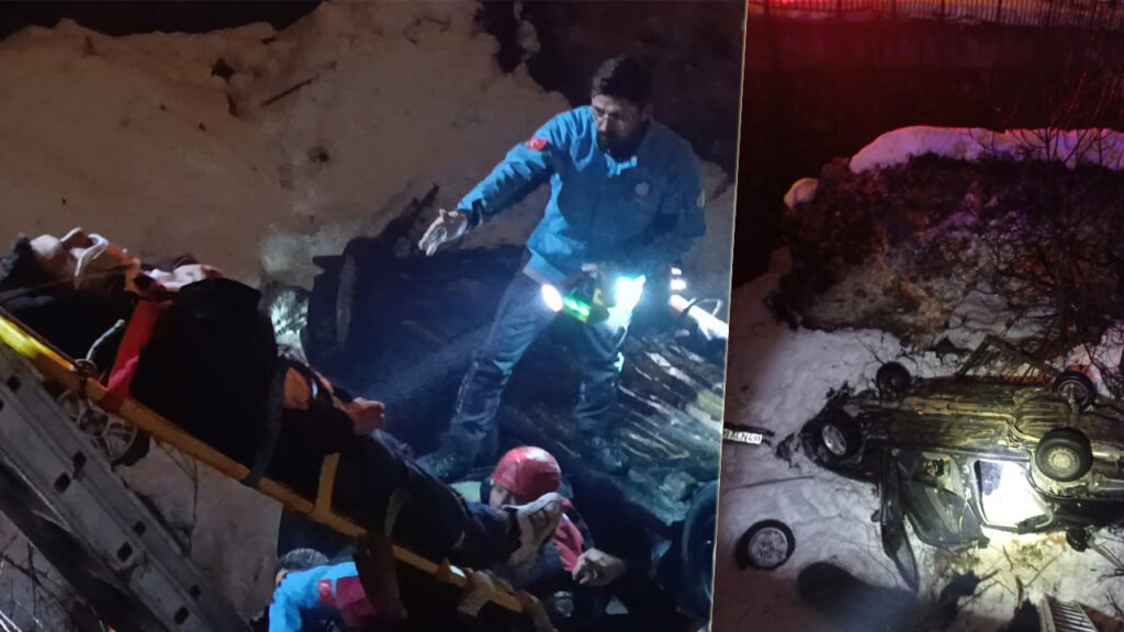 Köprüden uçan araçta 1’i ağır 5 yaralı